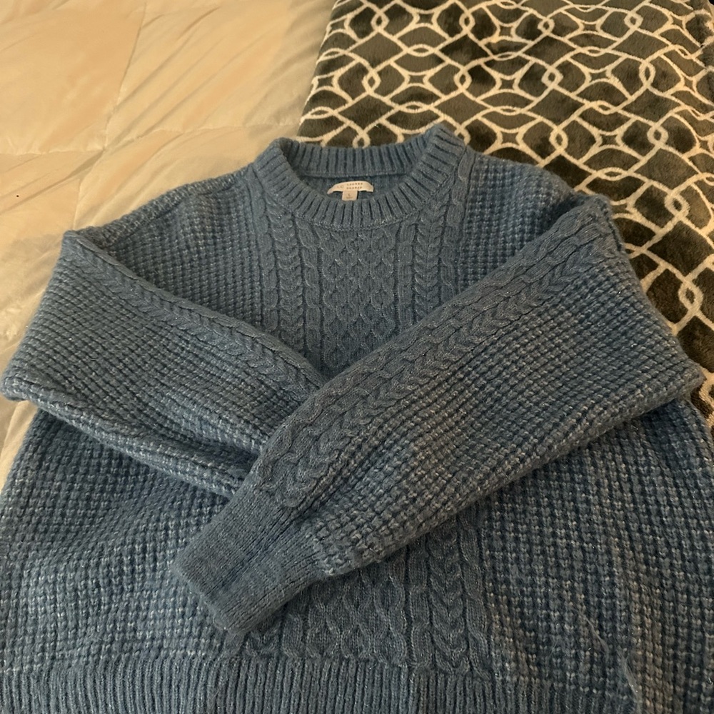 Women’s Blue Cable Knit Sweater